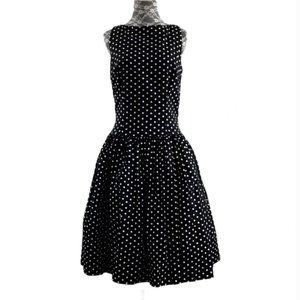 neiman marcus Tracy & Michael Black and White Pollka Dot Dress